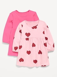 Image number 1 showing, Long-Sleeve Fit and Flare Dress 2-Pack for Toddler Girls