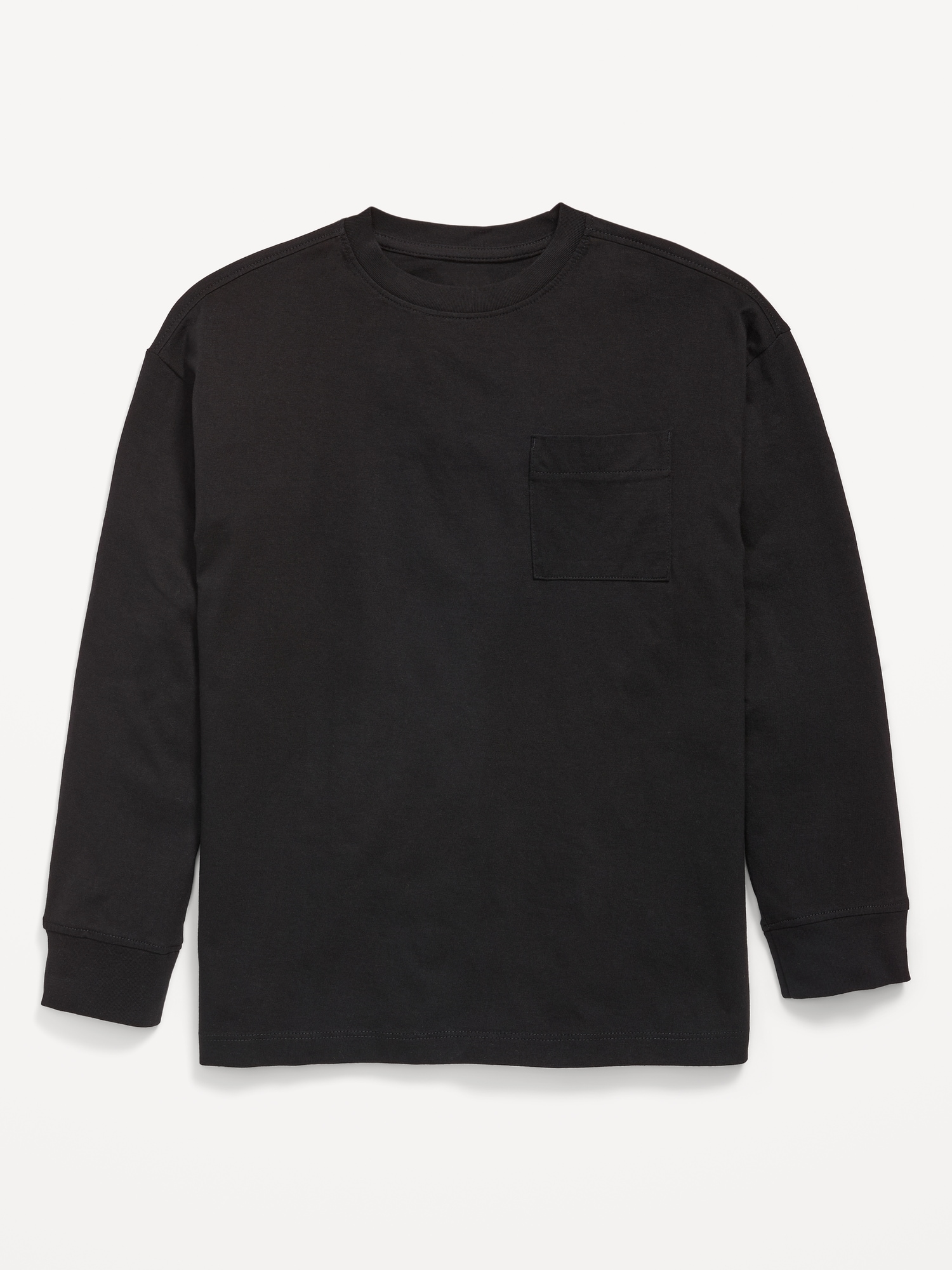 Oversized Long-Sleeve Pocket T-Shirt for Boys