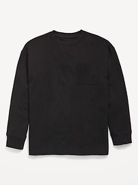 Image number 2 showing, Oversized Long-Sleeve Pocket T-Shirt for Boys