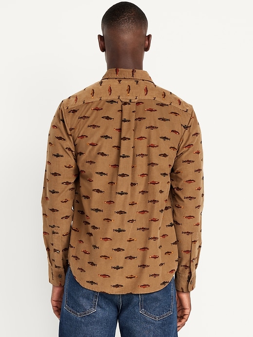 Image number 2 showing, Classic Fit Everyday Printed Corduroy Shirt