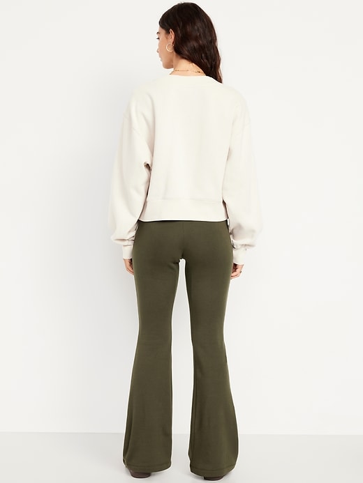 Image number 2 showing, High-Waisted Fleece-Lined Flared Leggings