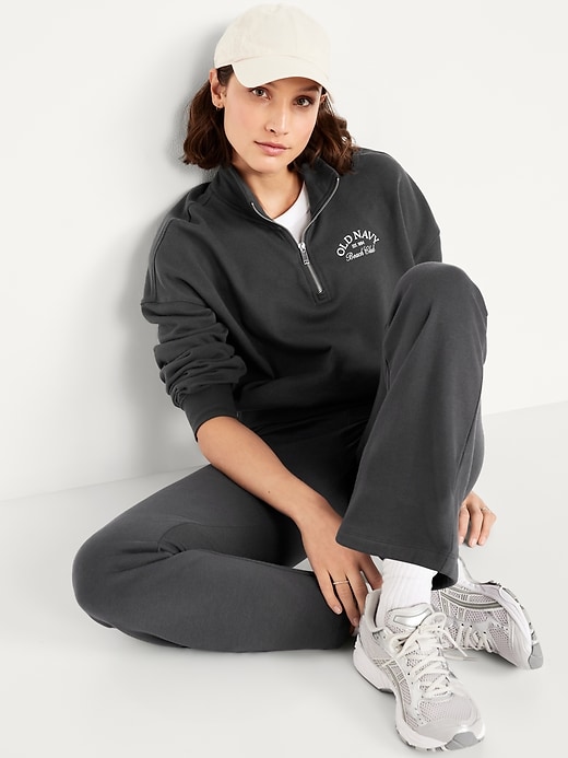Image number 3 showing, High-Waisted Fleece-Lined Flared Leggings