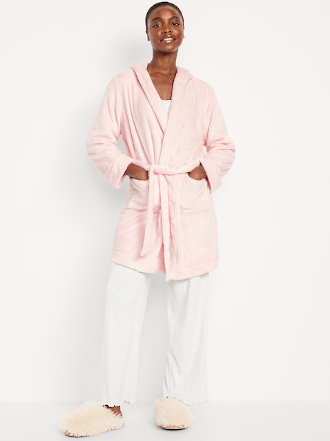 Cozy Terry Hooded Robe - Dawns Blush