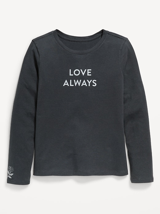 Image number 1 showing, Long-Sleeve Graphic T-Shirt for Girls