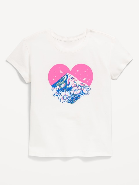 Short-Sleeve Graphic T-Shirt for Girls - Sea Salt