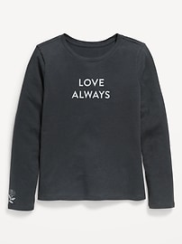 Image number 1 showing, Long-Sleeve Graphic T-Shirt for Girls