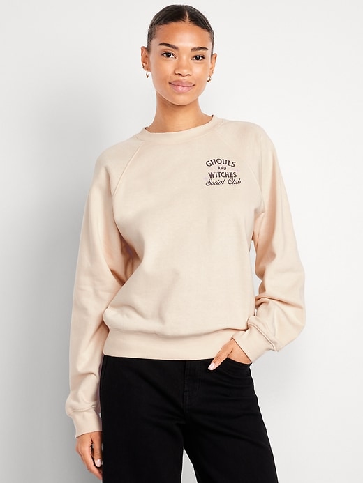 Image number 1 showing, SoComfy Oversized Graphic Raglan Sweatshirt