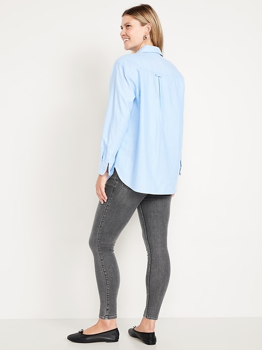 Image number 2 showing, Maternity Rollover-Panel 360° Stretch Super-Skinny Jeans
