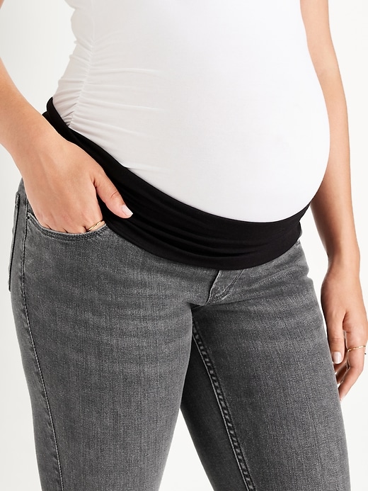 Image number 6 showing, Maternity Rollover-Panel 360° Stretch Super-Skinny Jeans