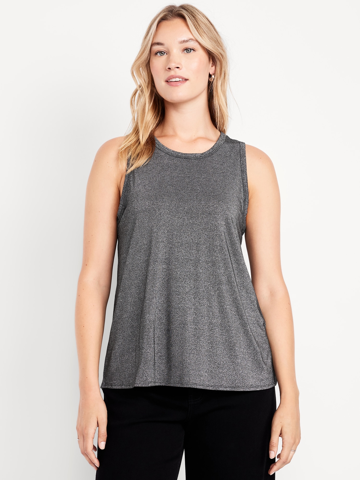 Luxe High-Neck Shine Top
