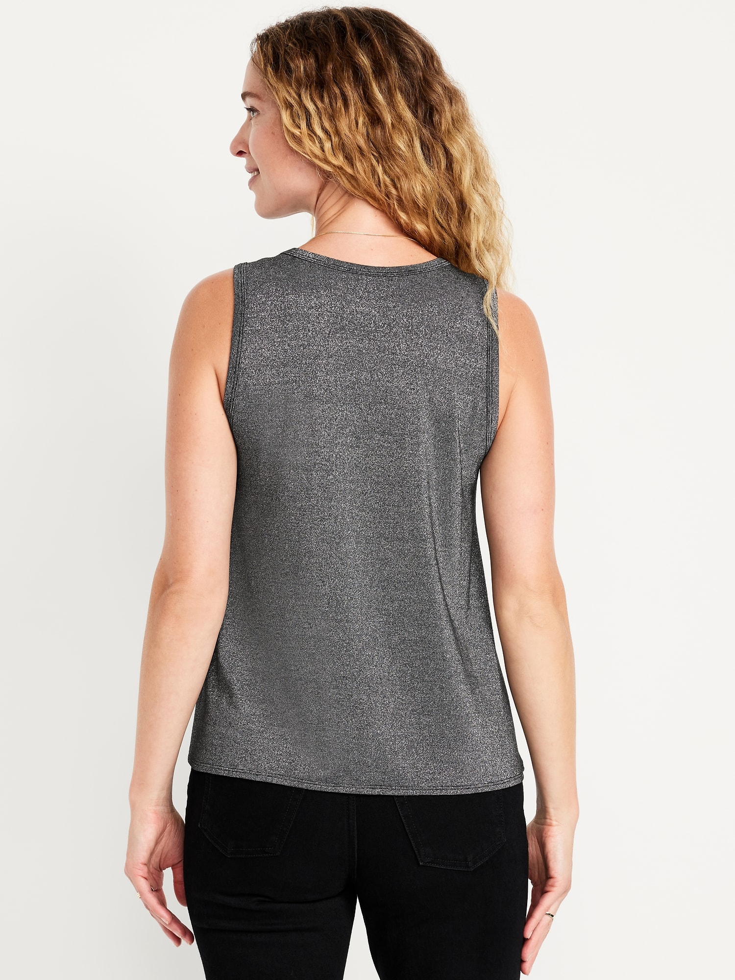 Luxe High-Neck Shine Top