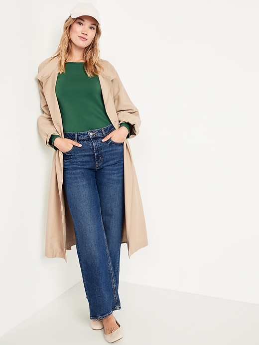 Image number 3 showing, Snug Long-Sleeve Boat-Neck T-Shirt