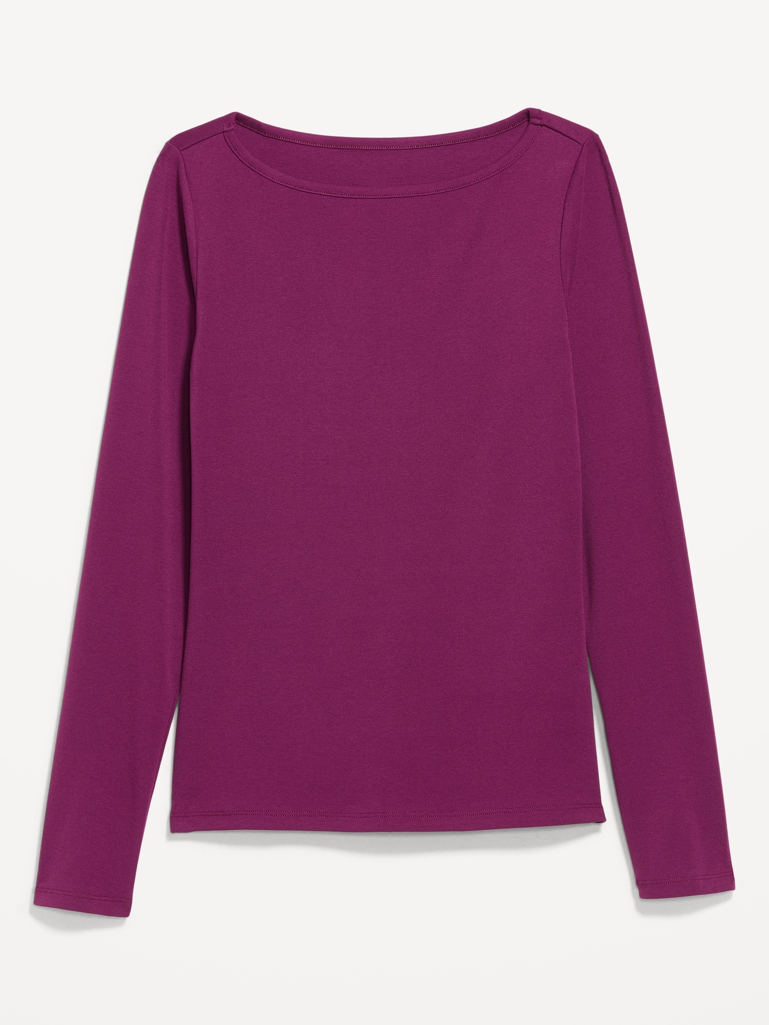 Snug Long-Sleeve Boatneck T-Shirt