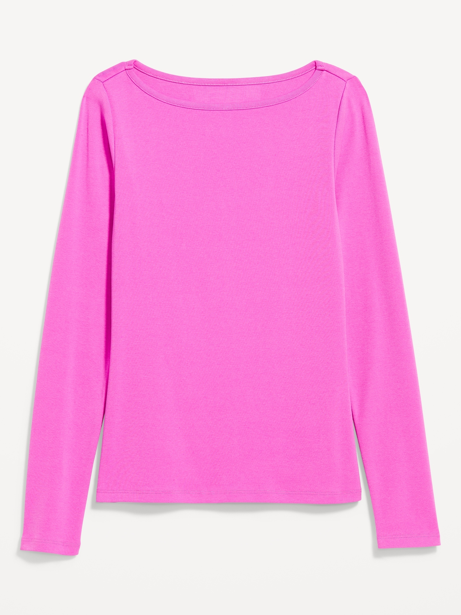 Snug Long-Sleeve Boatneck T-Shirt