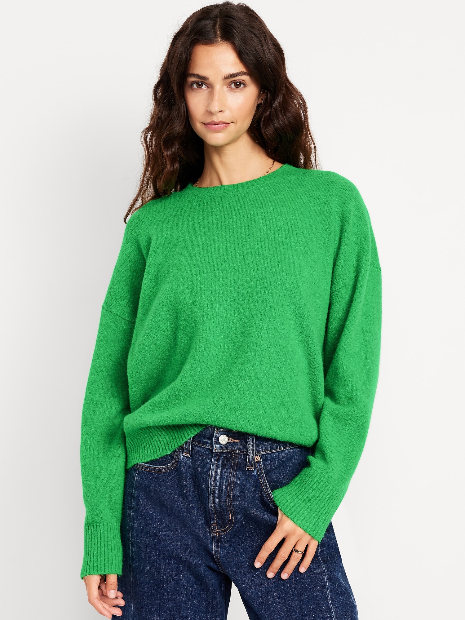 Wool-Blend Crew-Neck Sweater