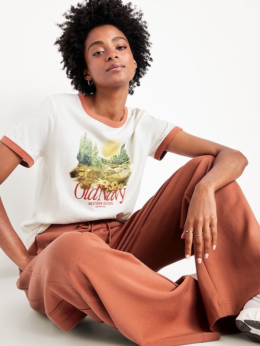 Image number 3 showing, EveryWear Logo-Graphic Ringer T-Shirt