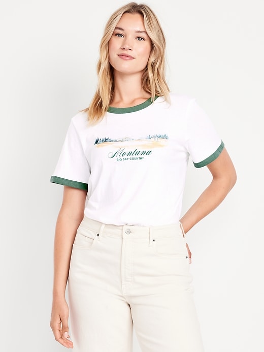 Image number 5 showing, EveryWear Graphic Ringer T-Shirt