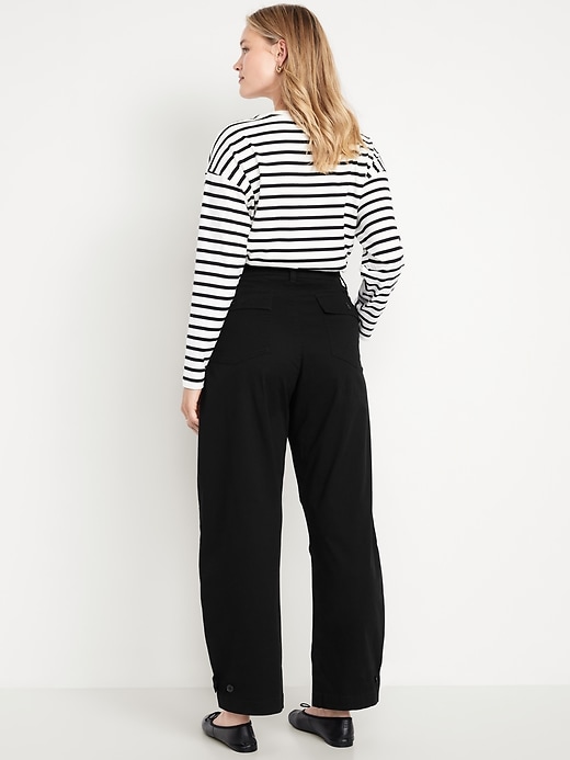 Image number 6 showing, Mid-Rise Twill Barrel Pants