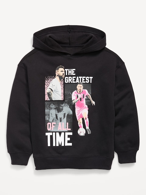 Messi™ Oversized Graphic Hoodie for Boys - Blackjack