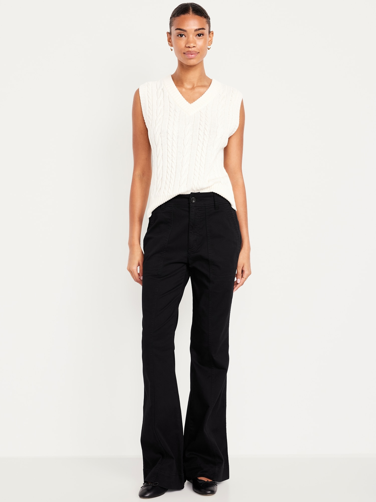 パンツ 2TUCK WIDE FLARE SLACKS NAVY 2tuck wide slacks pants / black（2タックワイドスラックス