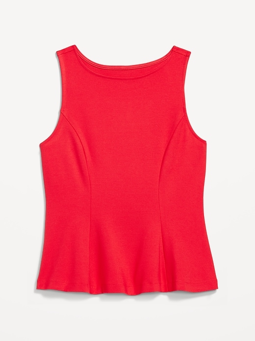 Image number 4 showing, Ponte-Knit Sleeveless Peplum Top
