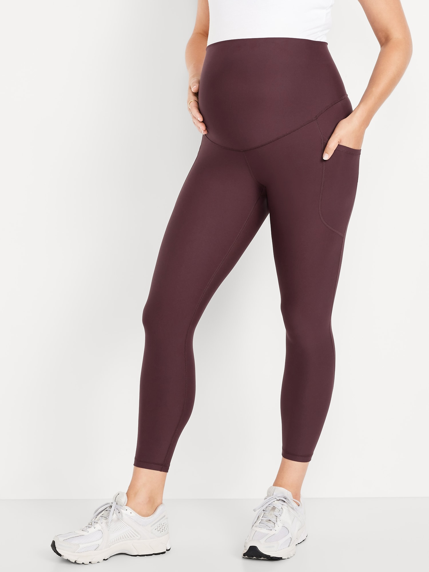 Maternity Full-Panel PowerSoft 7/8 Leggings