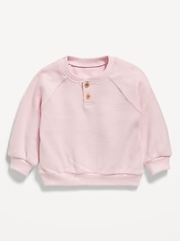 Image number 1 showing, Cozy Long-Sleeve Henley Thermal-Knit Sweatshirt for Baby