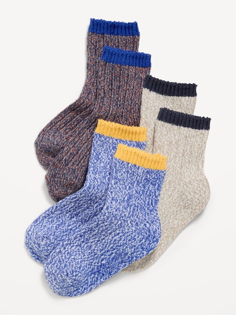 Marled Boot Socks 3-Pack for Toddler & Baby - Stonewash