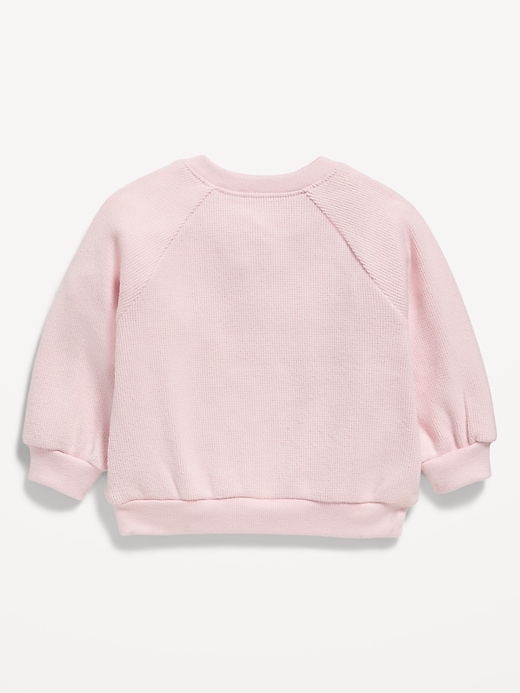 Image number 2 showing, Cozy Long-Sleeve Henley Thermal-Knit Sweatshirt for Baby