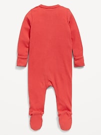 Image number 2 showing, 2-Way-Zip Sleep & Play Ribbed Footed One-Piece for Baby