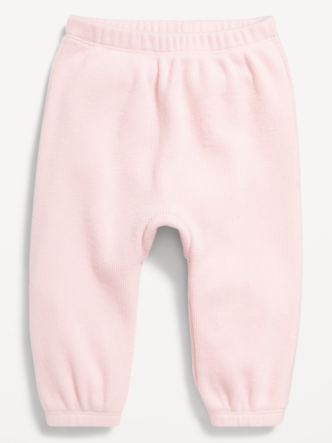 Pull-On Cozy Thermal-Knit Jogger Pants for Baby - Blush On You