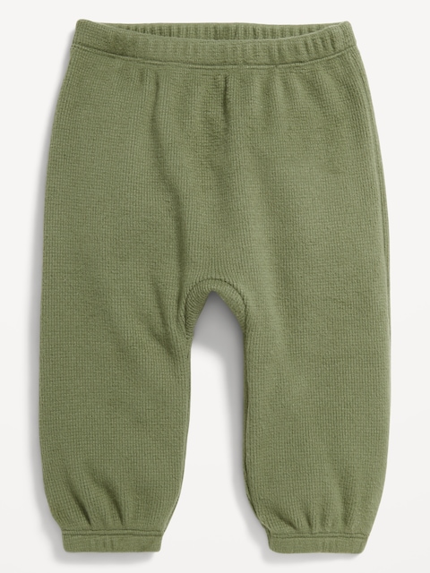 Pull-On Cozy Thermal-Knit Jogger Pants for Baby - Olive Through This