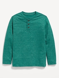 Image number 2 showing, Softest Long-Sleeve Henley T-Shirt for Boys