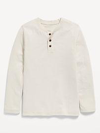 Image number 2 showing, Softest Long-Sleeve Henley T-Shirt for Boys