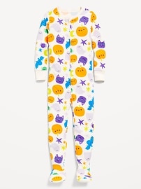 Image number 1 showing, Snug-Fit 2-Way-Zip Pajama One-Piece for Toddler & Baby