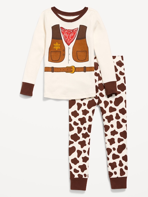 Printed Snug-Fit Pajama Set for Toddler & Baby - Cowboy