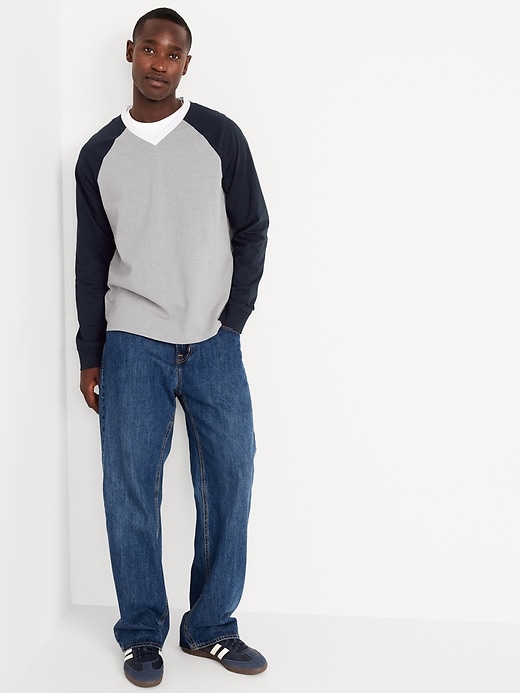 Image number 3 showing, Heavyweight V-Neck Raglan T-Shirt