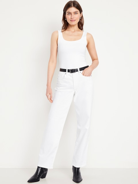 High-Waisted OG Loose Jeans - White