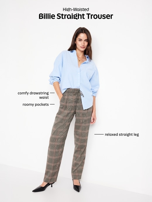 Image number 6 showing, High-Waisted Billie Straight Plaid Ankle Trouser