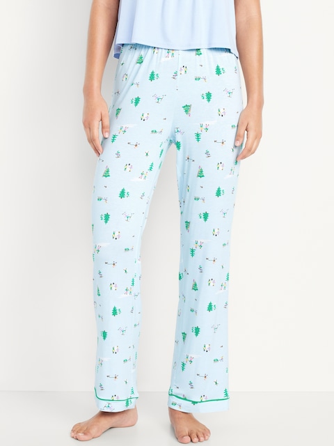 Sunday Sleep Knit Jersey Pant - Winter Village Blue