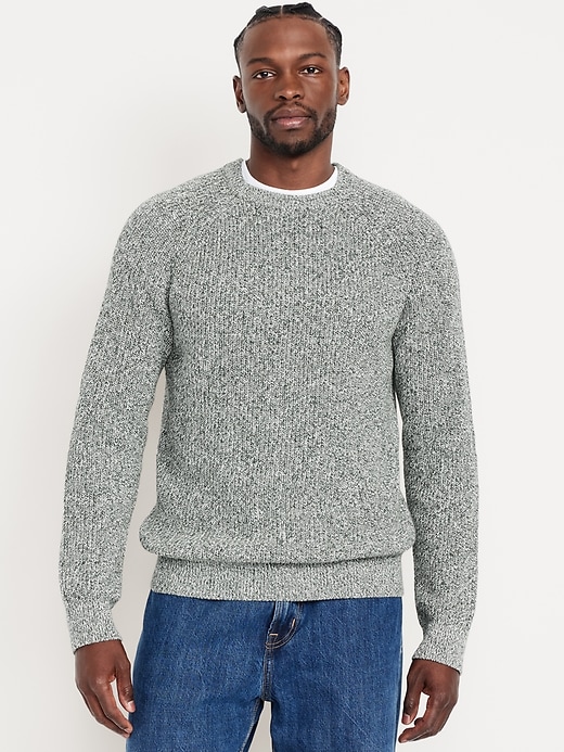 Image number 1 showing, Crew-Neck Shaker-Stitch Sweater