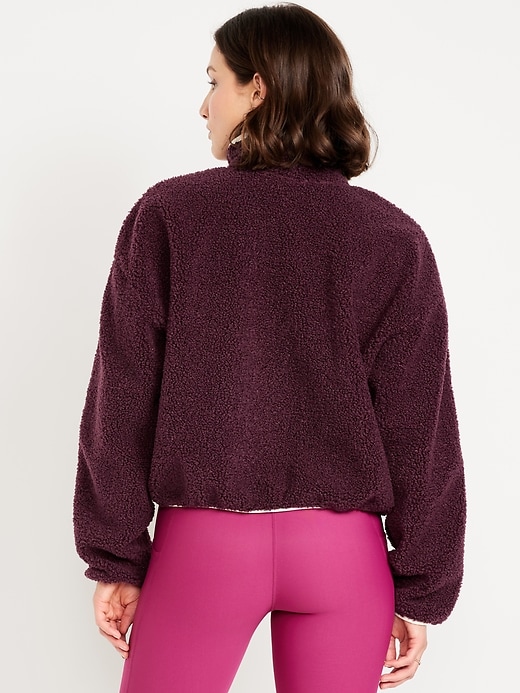 Image number 2 showing, Loose Sherpa Quarter-Zip Pullover