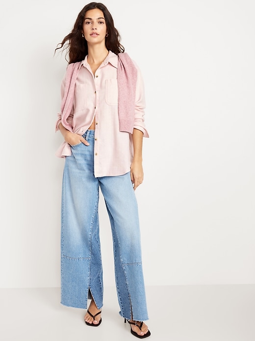 Image number 3 showing, Button-Down Boyfriend Shirt