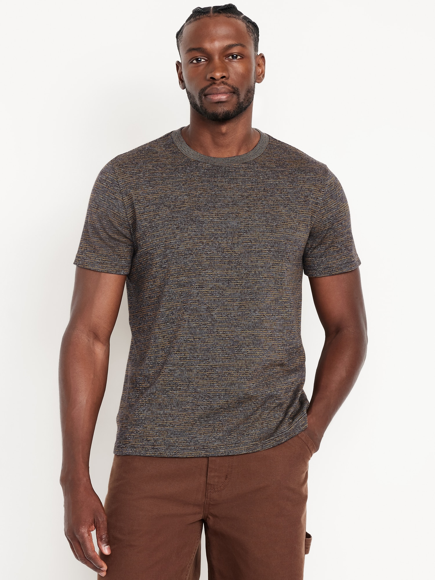 Crew-Neck Striped T-Shirt
