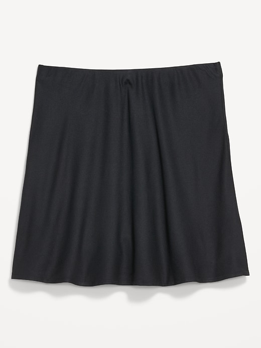 Image number 4 showing, High-Waisted Crepe Flounce Mini Skirt