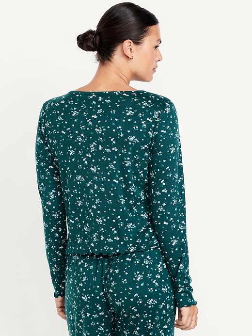 Image number 5 showing, Cozy Ribbed Pajama Top