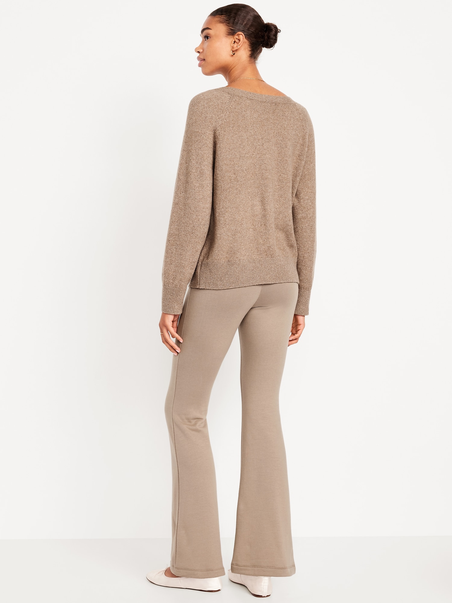 High-Waisted Fleece-Lined Flared Leggings