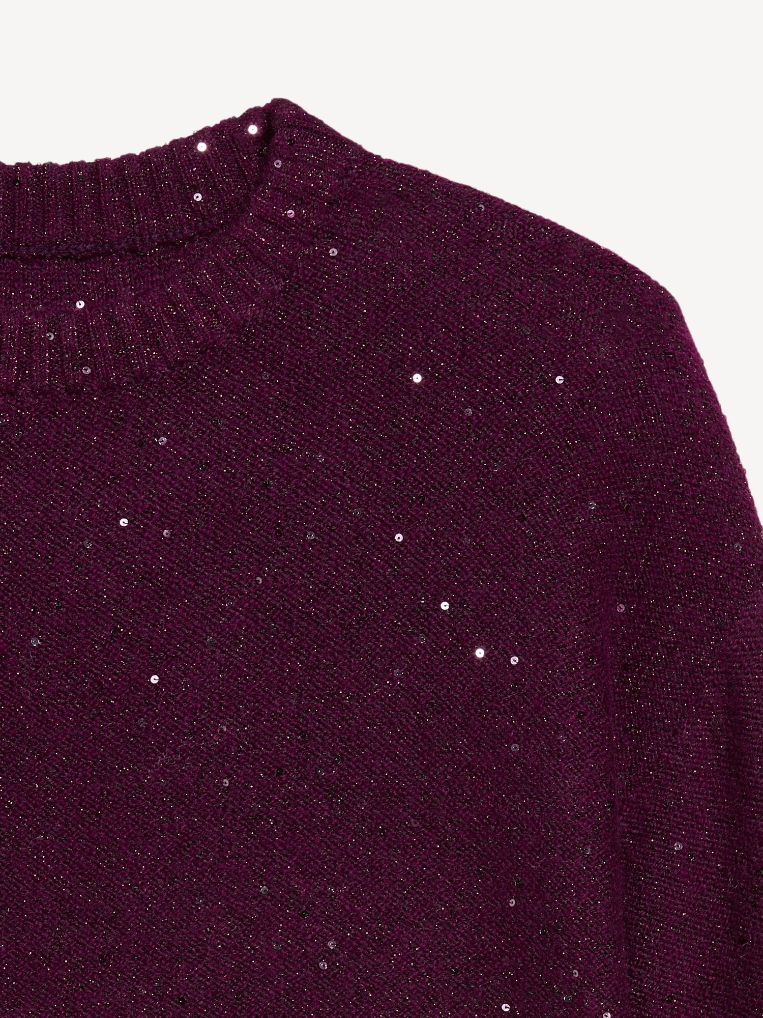 SoSoft Crew-Neck Sequin Sweater