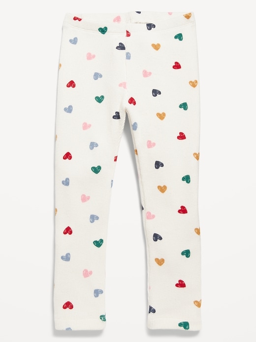 Image number 1 showing, Printed Waffle-Knit Leggings for Toddler Girls