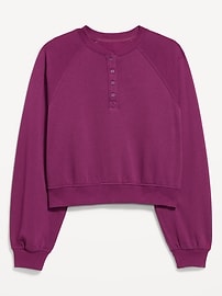 Image number 3 showing, SoComfy Oversized Button-Front Sweatshirt